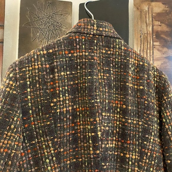 NEW With Tags - Jenne Maac Brown Tweed lightweight long coat, Size XL - Picture 6 of 6